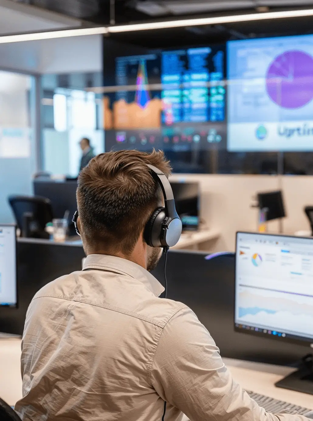 NCC Data Placeholder Image - Guy Sitting in front of computer like Help Desk Support